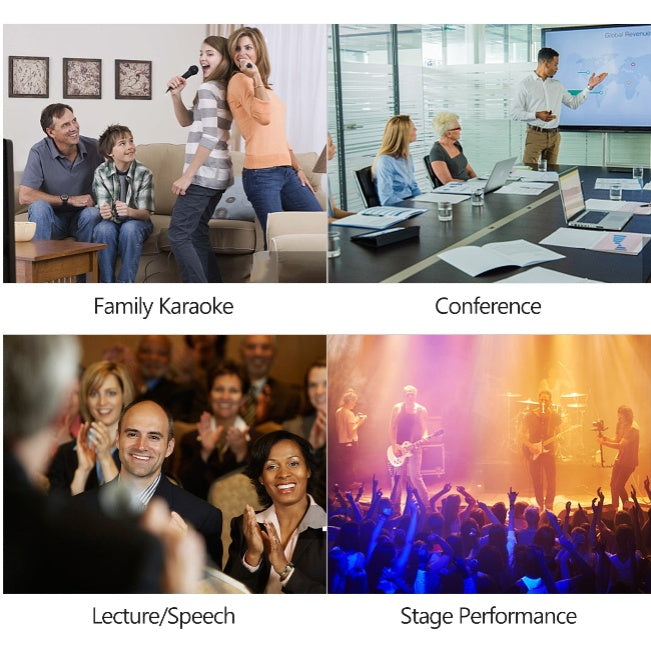 Dual Wired and Wireless with Professional Microphone with built-in rechargeable battery