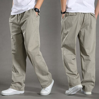 Workwear cropped straight-leg pants