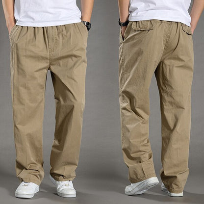 Workwear cropped straight-leg pants
