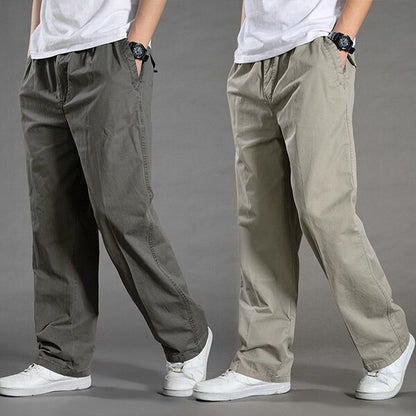 Workwear cropped straight-leg pants