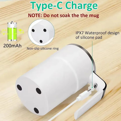 380ML Electric Coffee Self Mixing Mug IP67 Waterproof