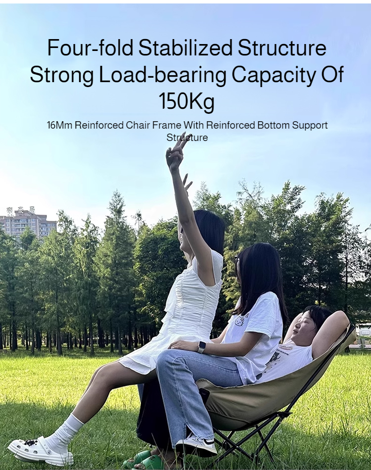 Portable Outdoor Chair with Storage Bag Outdoor Recliner Folding with Leg Support Camping Beach Chair  Lunch Break Folding Chair