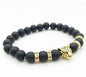8mm Natural Stone Lava Stone Bead Bracelet For Men