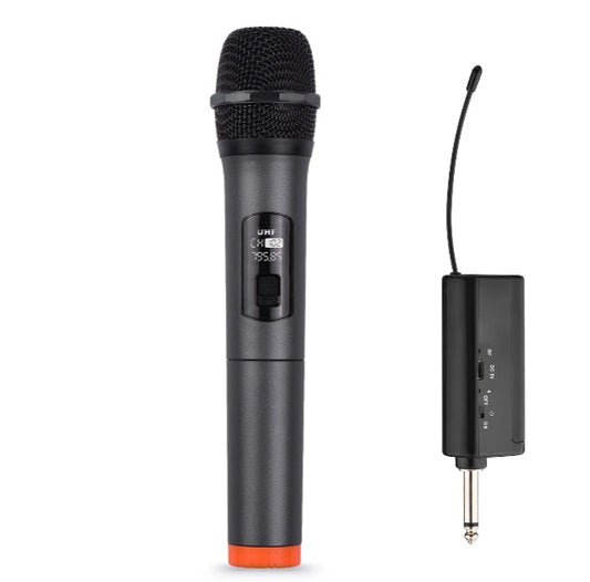 Dual Wired and Wireless with Professional Microphone with built-in rechargeable battery