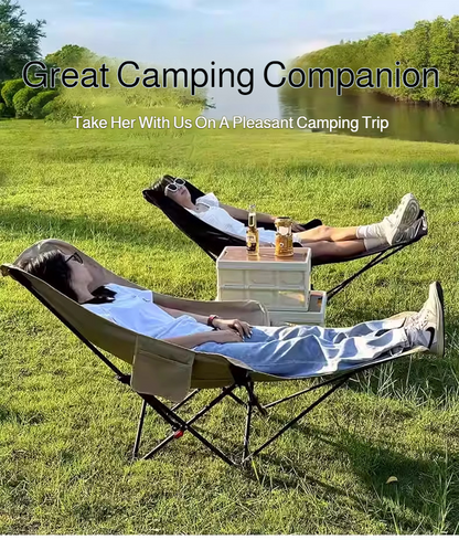Portable Outdoor Chair with Storage Bag Outdoor Recliner Folding with Leg Support Camping Beach Chair  Lunch Break Folding Chair