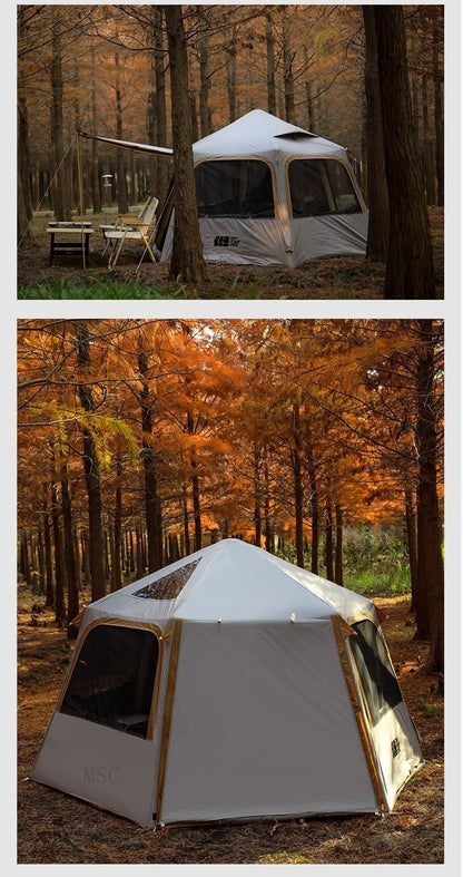 Hexagonal Inflatable Tent Outdoor Camping Overnight Camping Tent Quick Open Portable Folding Rainproof Sunproof Air Tent