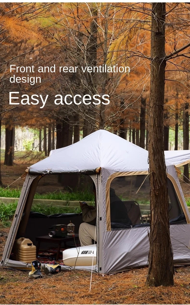 Hexagonal Inflatable Tent Outdoor Camping Overnight Camping Tent Quick Open Portable Folding Rainproof Sunproof Air Tent