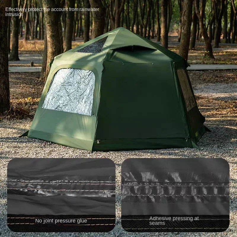 Hexagonal Inflatable Tent Outdoor Camping Overnight Camping Tent Quick Open Portable Folding Rainproof Sunproof Air Tent
