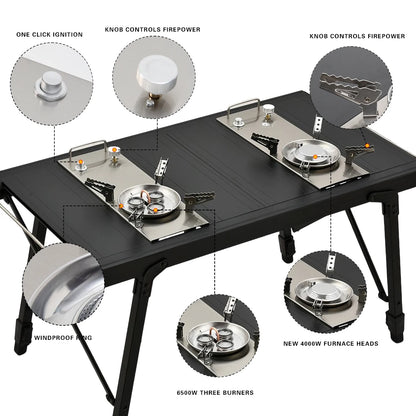 Pandatour Camping IGT 0.5UNT Table Stove Stainless Steel Folding Easy Equiped High Effi Ciency High Power Stove Windproof
