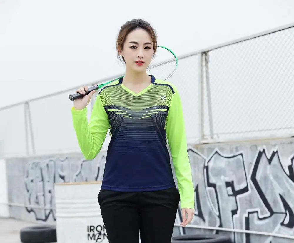 Long sleeve Badminton shirt Sportswear Tennis shirt Women/Men