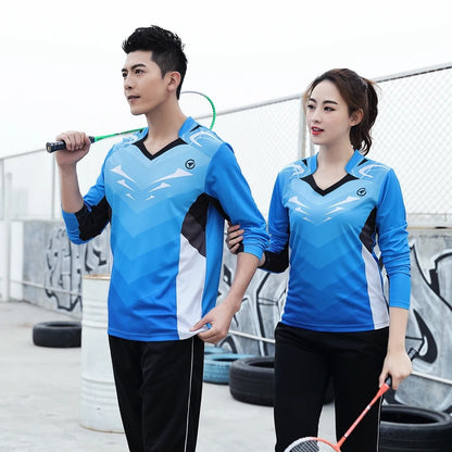 Long sleeve Badminton shirt Sportswear Tennis shirt Women/Men