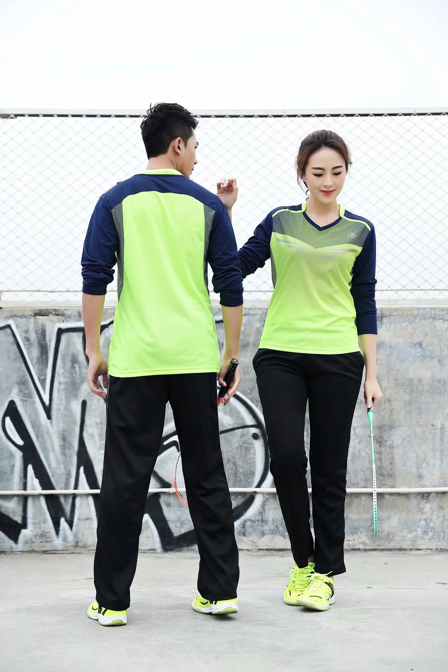 Long sleeve Badminton shirt Sportswear Tennis shirt Women/Men