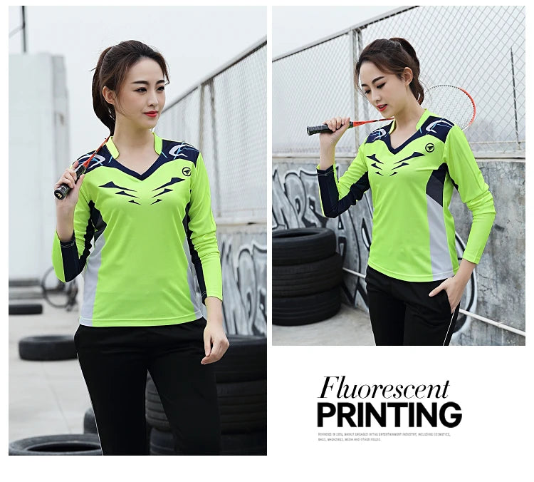 Long sleeve Badminton shirt Sportswear Tennis shirt Women/Men