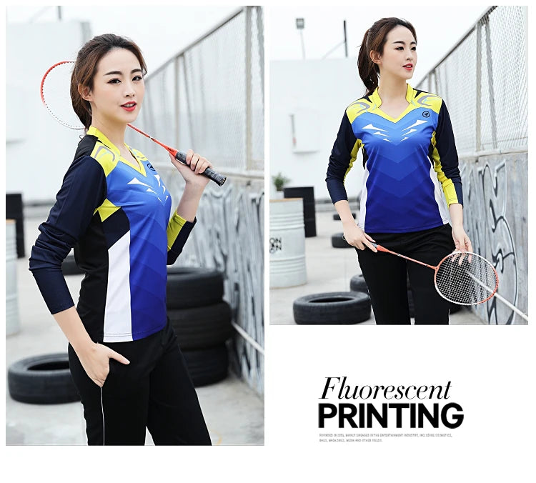 Long sleeve Badminton shirt Sportswear Tennis shirt Women/Men