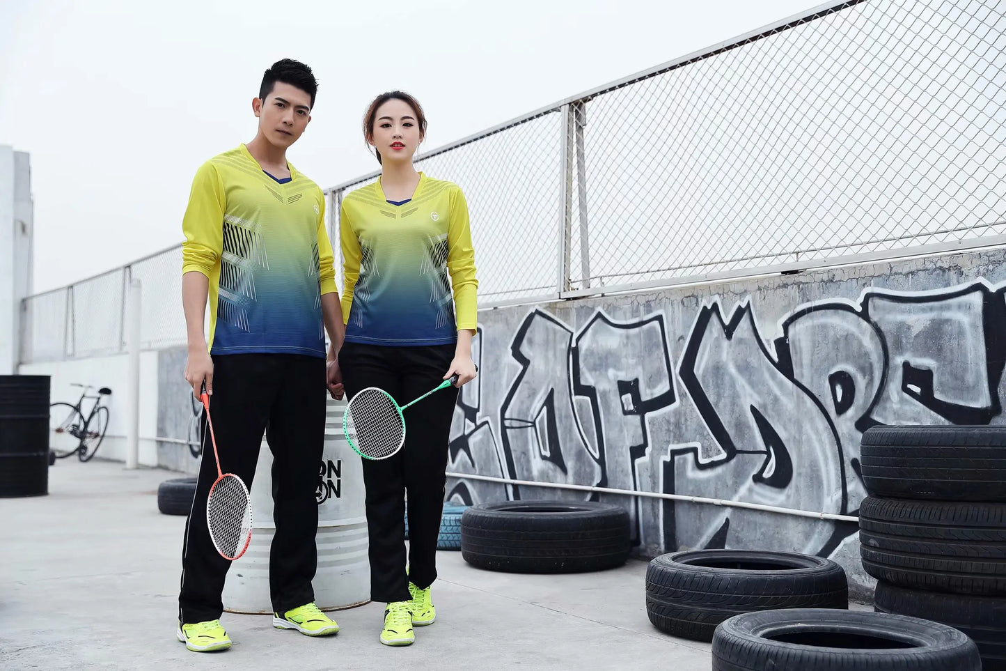 Long sleeve Badminton shirt Sportswear Tennis shirt Women/Men