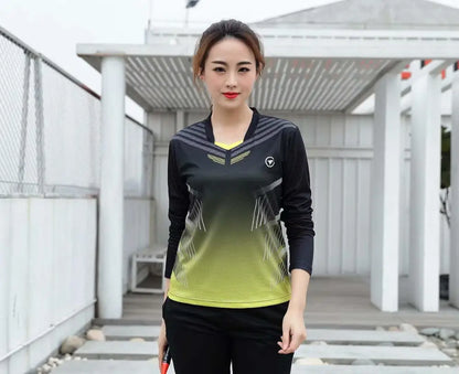Long sleeve Badminton shirt Sportswear Tennis shirt Women/Men