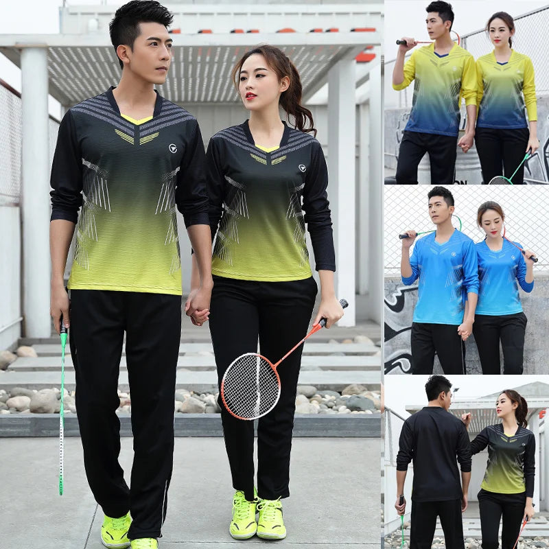 Long sleeve Badminton shirt Sportswear Tennis shirt Women/Men