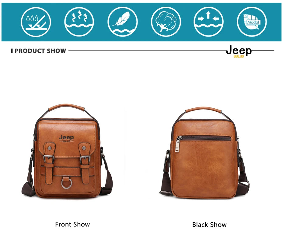 JEEP BULUO Multi-function Business Handbags Men