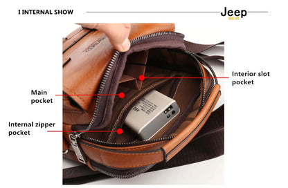 JEEP BULUO Multi-function Business Handbags Men