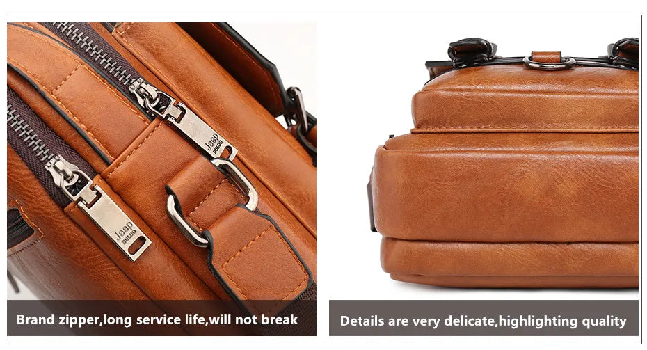 JEEP BULUO Multi-function Business Handbags Men
