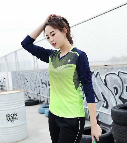 Long sleeve Badminton shirt Sportswear Tennis shirt Women/Men