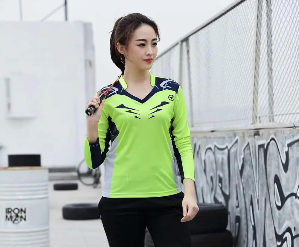 Long sleeve Badminton shirt Sportswear Tennis shirt Women/Men