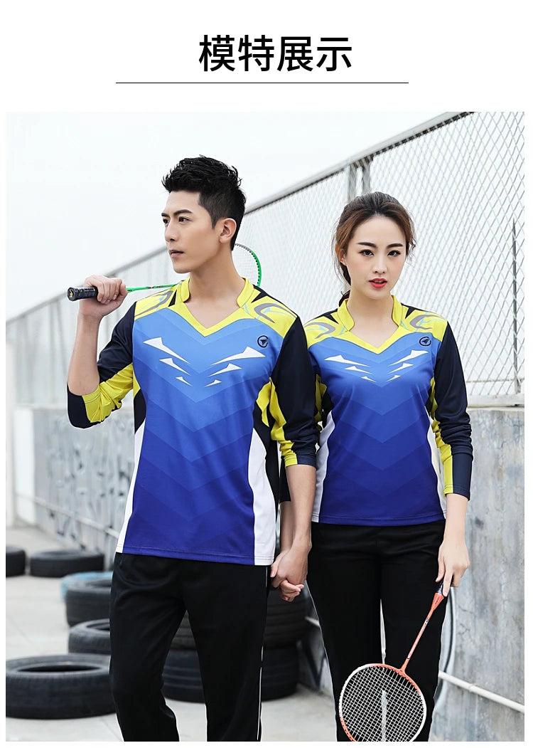 Long sleeve Badminton shirt Sportswear Tennis shirt Women/Men