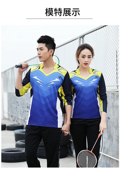 Long sleeve Badminton shirt Sportswear Tennis shirt Women/Men