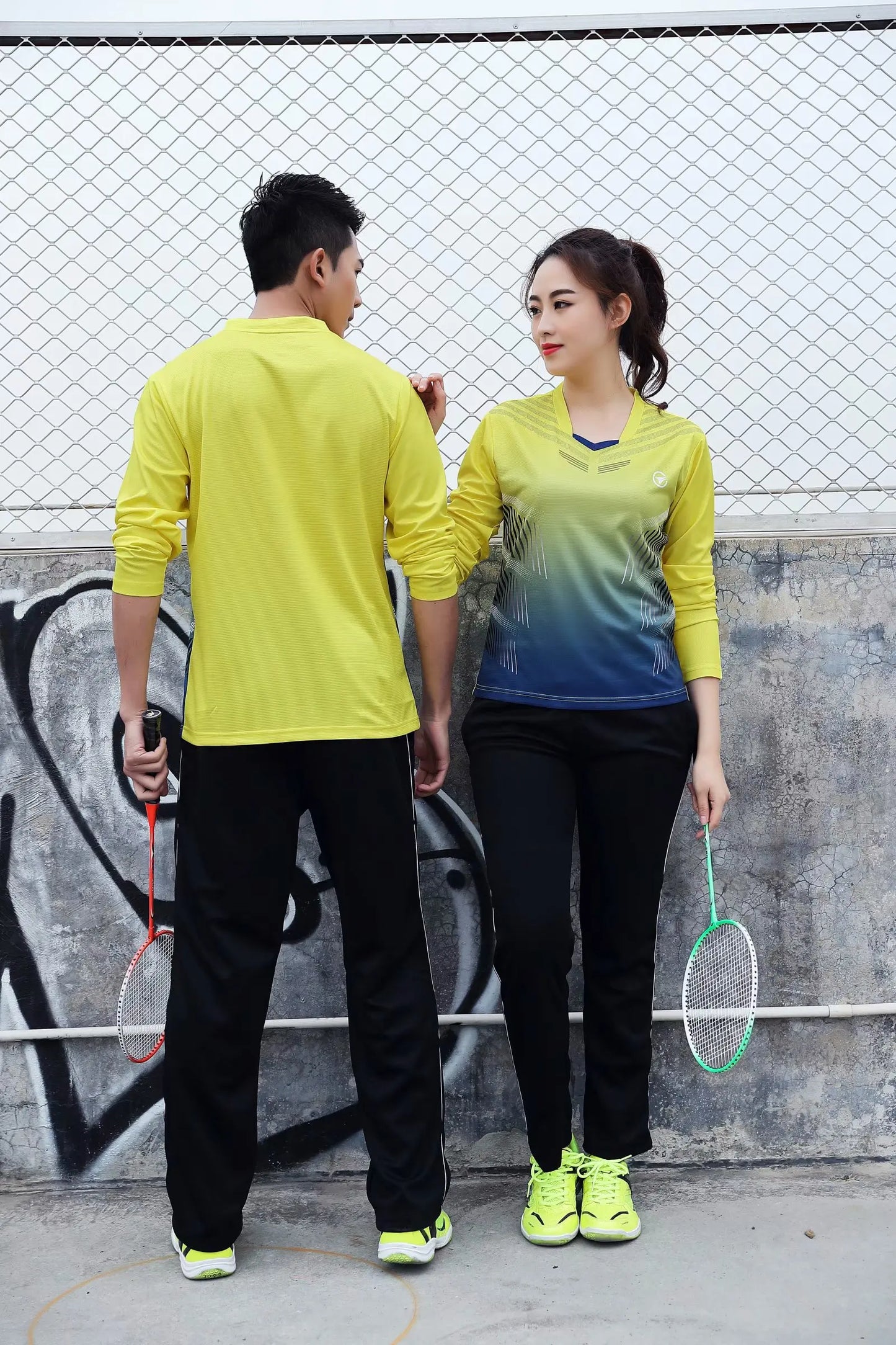 Long sleeve Badminton shirt Sportswear Tennis shirt Women/Men