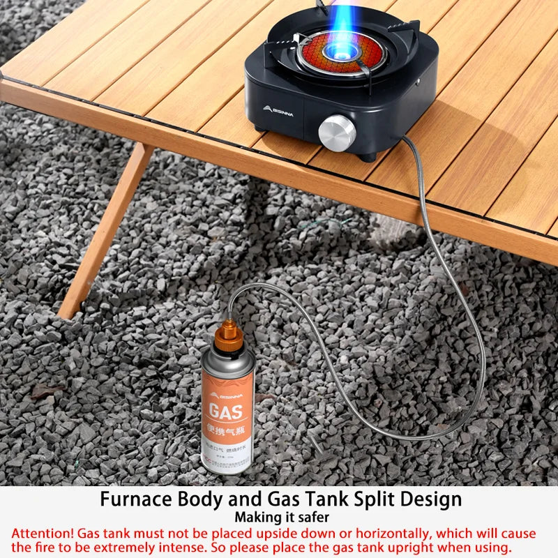 BISINNA 4000W High-power Infrared Stove Portable Lightweight Gas Burner Split Type Stove Outdoor Camping Supplies Picnic Hiking