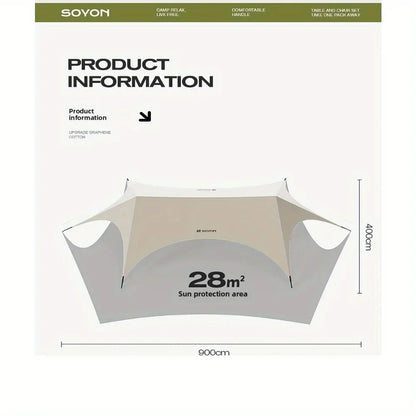 Outdoor Camping Light Shielding Hexagonal Canopy Tent, Instant Pop-up Convenient Sunshade,outdoor Multi Person Camping Equipment