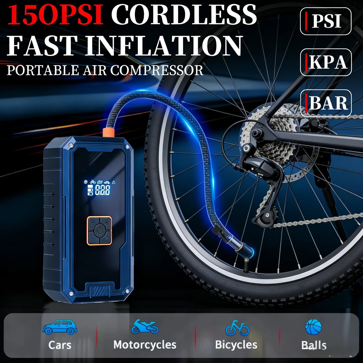 Portable Car Jump Starter with Air Compressor,3000A 99800mAh Portable Jump Box,Power Bank & Jump Cables for 9L Gas and 8L Diesel