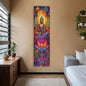 Buddha Statues And Lotus Wall Decoration