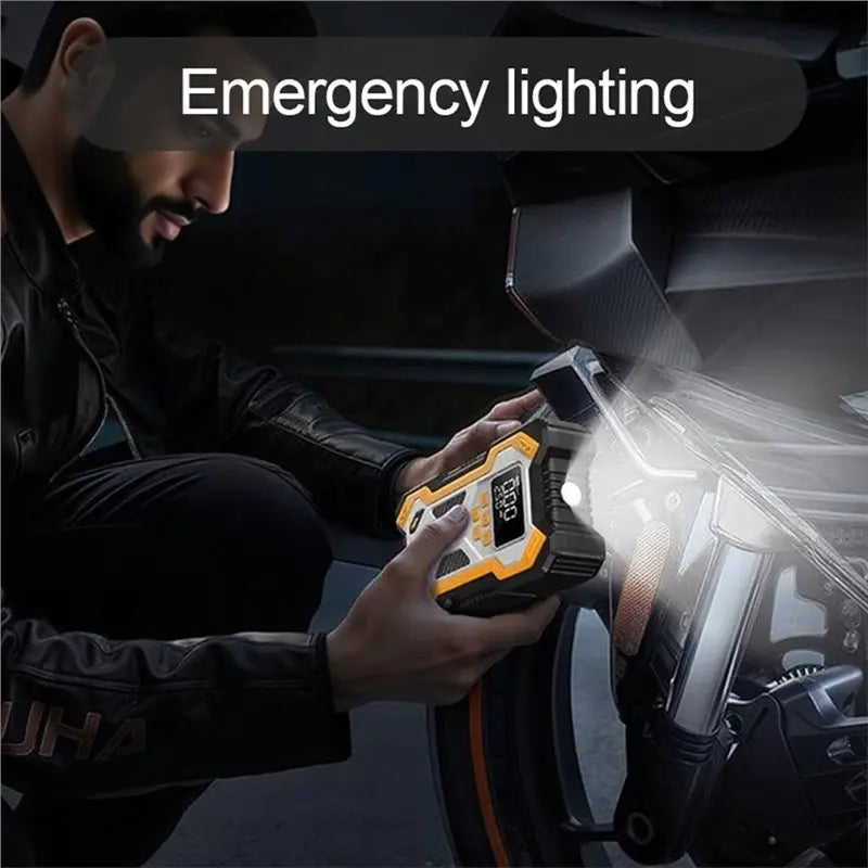 Exclusive Car Jump Starter 10000Mah With Air Compressor Portable Booster Including LCD Screen