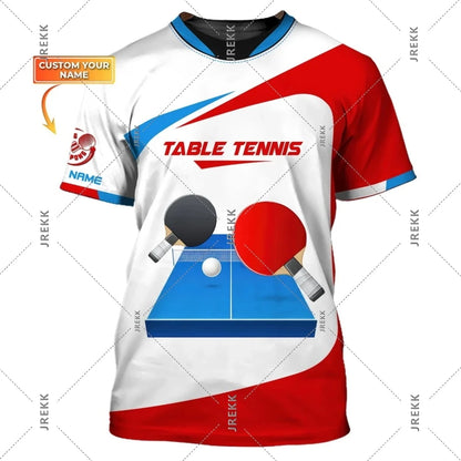 Table Tennis T Shirt For Men Clothes Quick Dry Ping Pong Short Sleeve