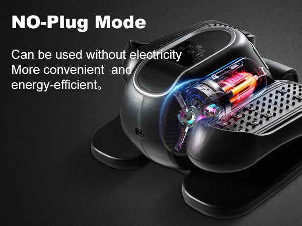 Under Desk Elliptical Machine, Ellipse Leg Exerciser W/Remote Control & 12 Adjustable Speeds, Quiet Elliptical Training