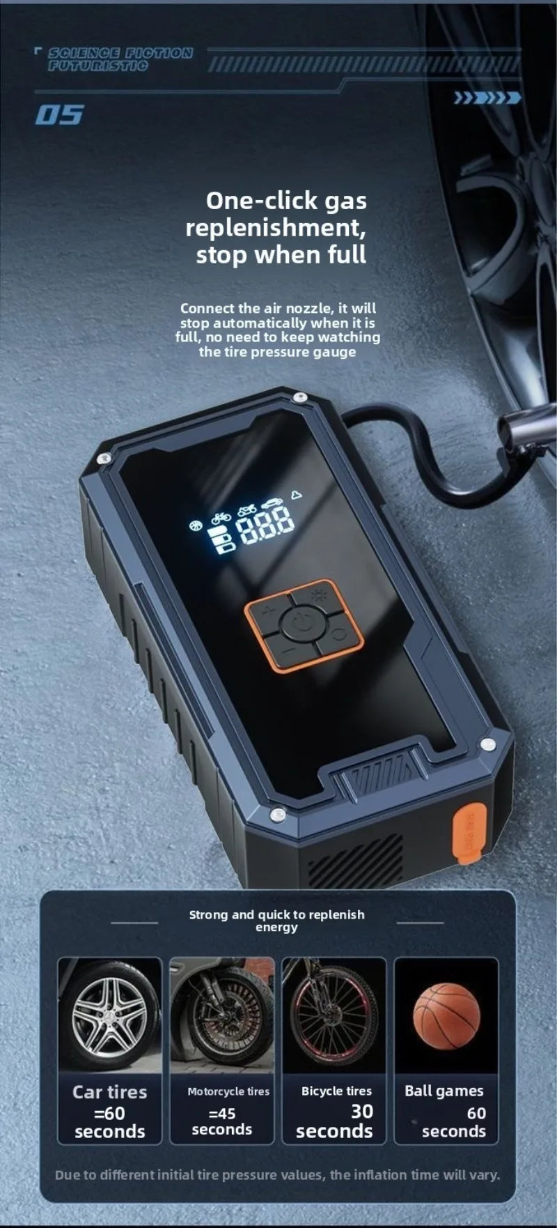 Portable Car Jump Starter with Air Compressor,3000A 99800mAh Portable Jump Box,Power Bank & Jump Cables for 9L Gas and 8L Diesel