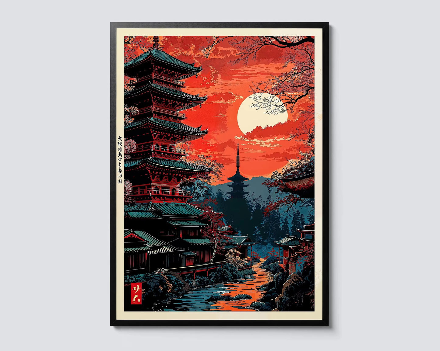 Japanese Tokyo Teahouse Wall Art Poster
