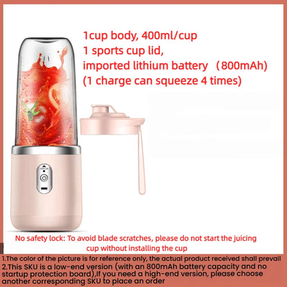 HOMEFISH 1PCS Juice Extractor Portable Rechargeable