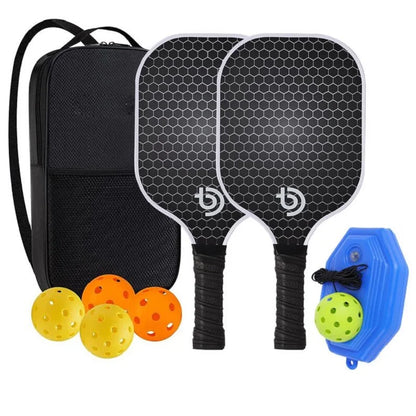 Pickleball Paddles Set of 2 Fiberglass Pickleball Set with Non-Slip