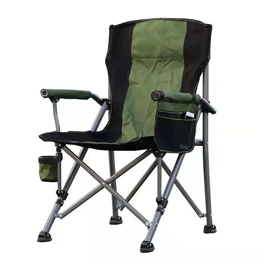 Portable Large Armchair Fiing Chair Cam Picnic Barbecue Outdoor Leisure Furniture High Barest Foldable Metal Chair