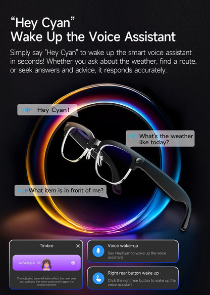 2026 AI Smart Glasses Men with 800W HD Camera Real-time Voice Translation & Call POV Video Recording Smart Eyewear Travel/Vlog