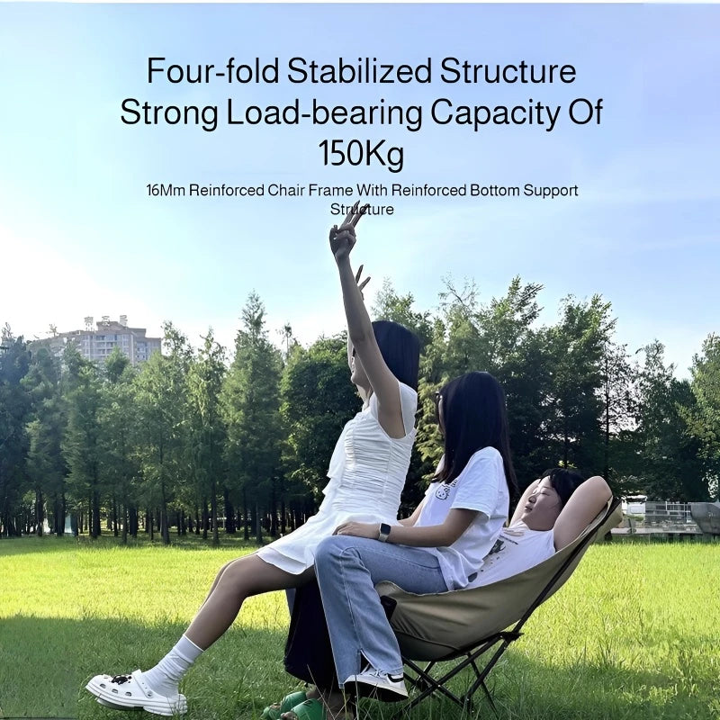 Portable Outdoor Chair with Storage Bag Outdoor Recliner Folding with Leg Support Camping Beach Chair  Lunch Break Folding Chair