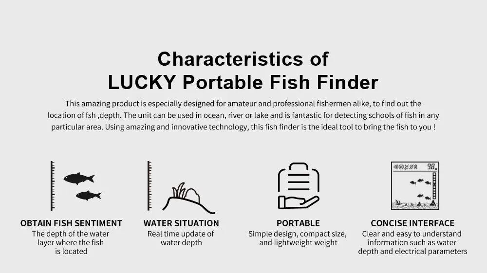 Alarm 100M Portable Sonar Fish Finders