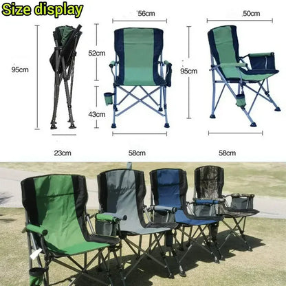 Portable Large Armchair Fiing Chair Cam Picnic Barbecue Outdoor Leisure Furniture High Barest Foldable Metal Chair
