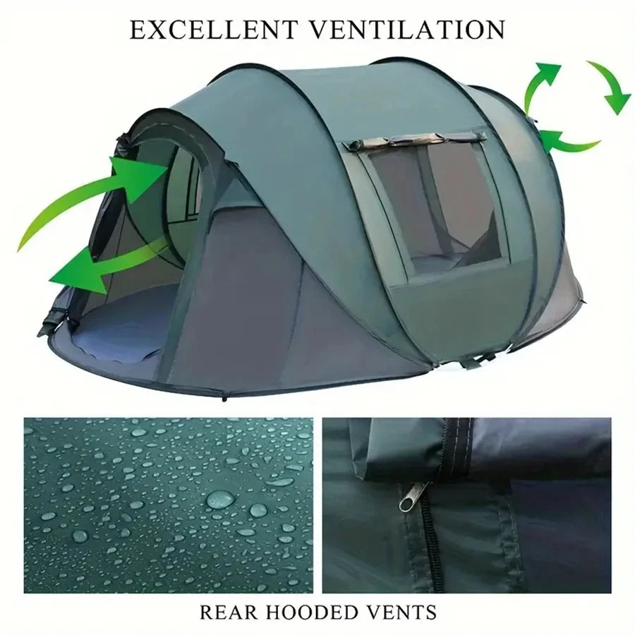 5-8 people quick opening hand throw tent waterproof camping boat tent outdoor tent fully automatic pop-up