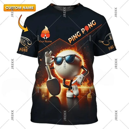Table Tennis T Shirt For Men Clothes Quick Dry Ping Pong Short Sleeve
