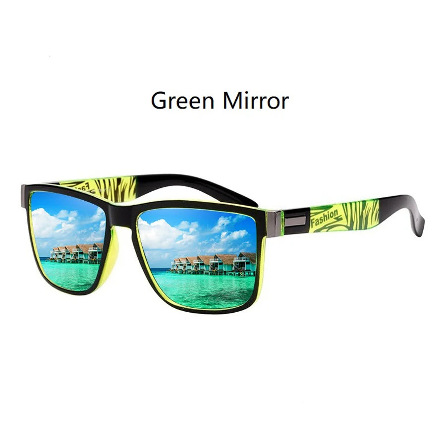 4 PCS Fashion Vintage Pattern Square Sunglasses Men Women Fishing Driving Man Luxury Brand Designer Sun Glasses UV400 Eyewear ﻿