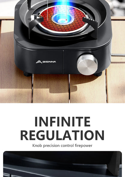 BISINNA 4000W High-power Infrared Stove Portable Lightweight Gas Burner Split Type Stove Outdoor Camping Supplies Picnic Hiking