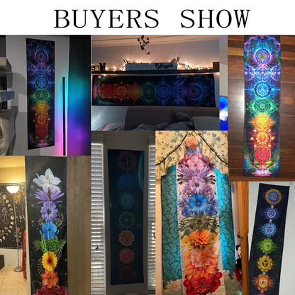 Buddha Statues And Lotus Wall Decoration